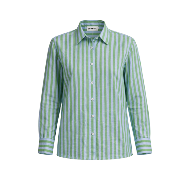 Linen Blend Boyfriend Shirt