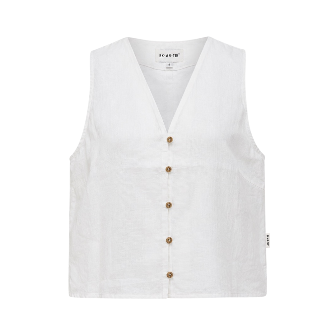 Relaxed Linen Waistcoat - Image 5