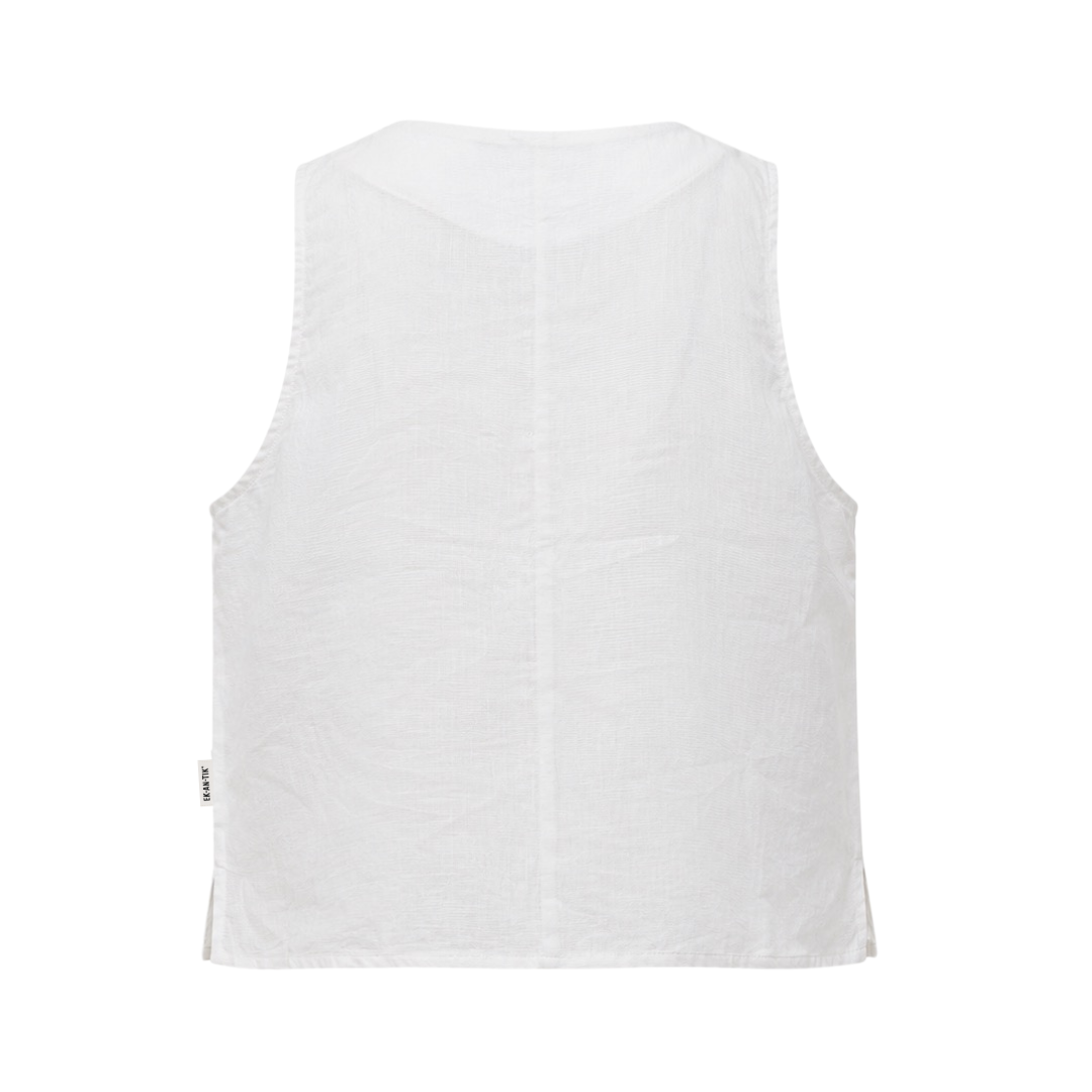 Relaxed Linen Waistcoat - Image 6