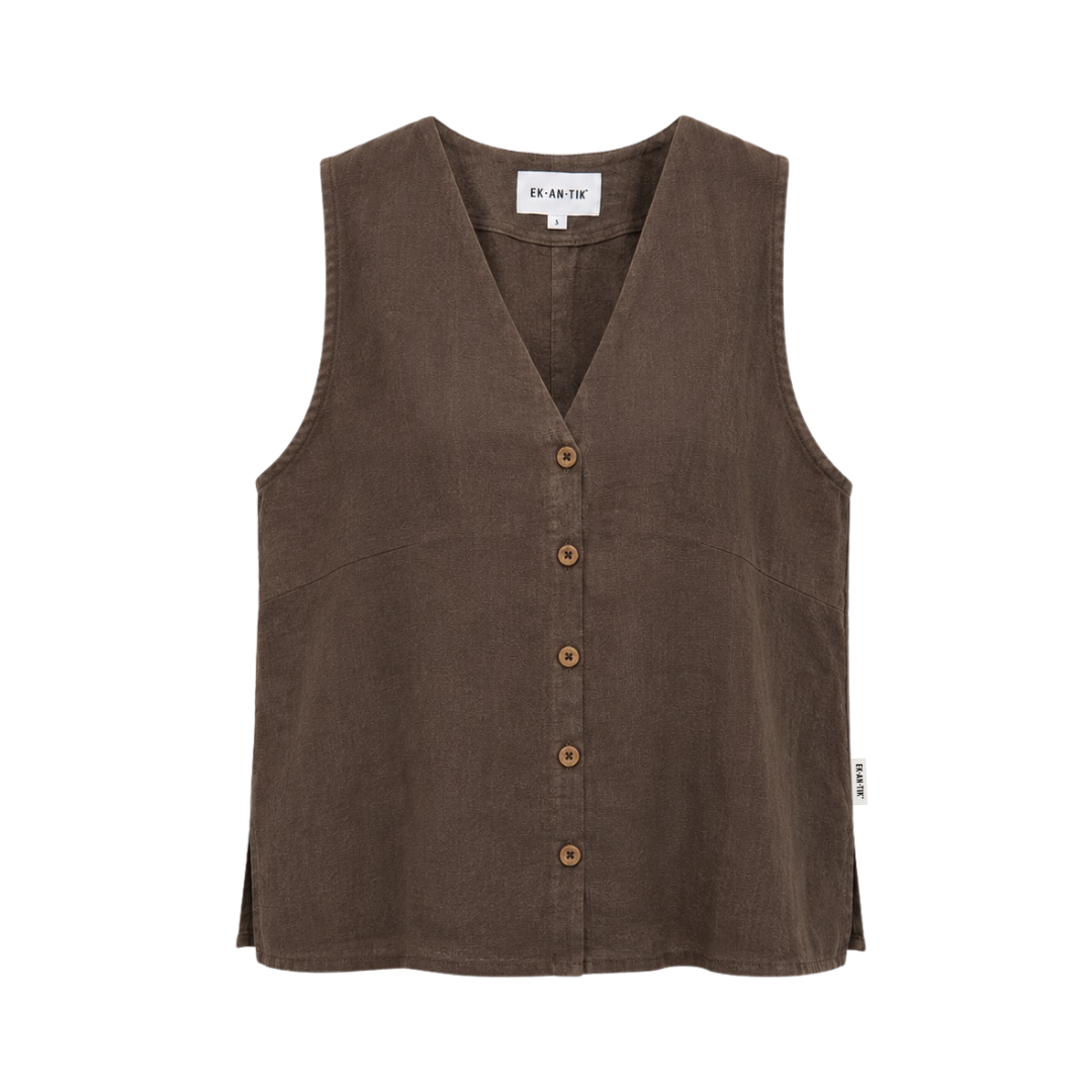Relaxed Linen Waistcoat - Image 3